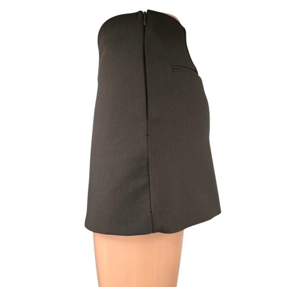 Zara Women's Brown High Waist Straight Pencil Mini Wrap Skirt Skort Size XS - Picture 2 of 5